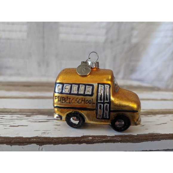 Dept 56 school bus public ornament Xmas holiday tr